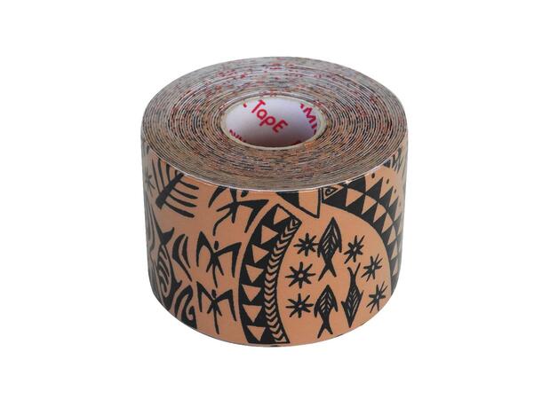 Dynamic Tape 5 cm Beige/Svart Tattoo 5 cm x 5 m