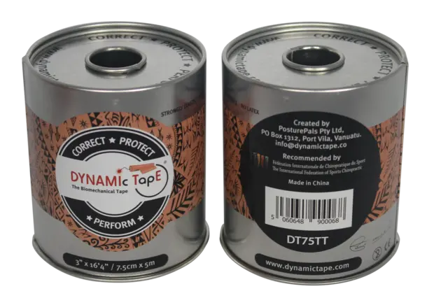 Dynamic Tape 7,5 cm Beige/Svart Tattoo 7,5 cm x 5 m 