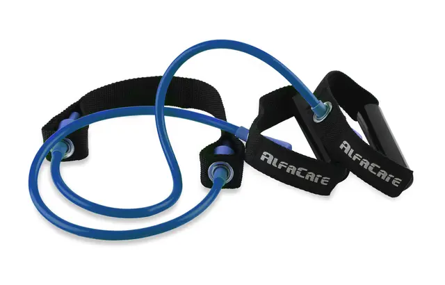 AlfaCare Exertube 140 cm Hard Blå Med tekstilforsterker 